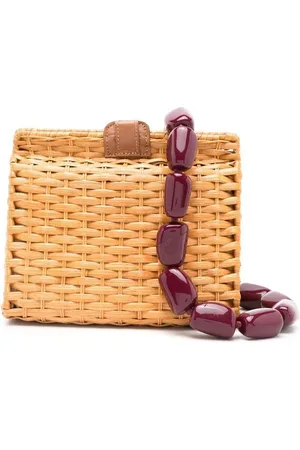 SERPUI Juliana wicker clutch bag
