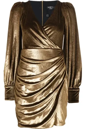 PATBO Draped velvet minidress