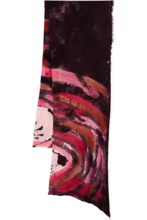Faliero Sarti Abstract-print fine-knit scarf
