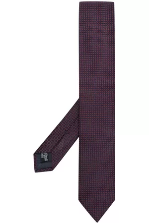 Armani Patterned-jacquard silk tie