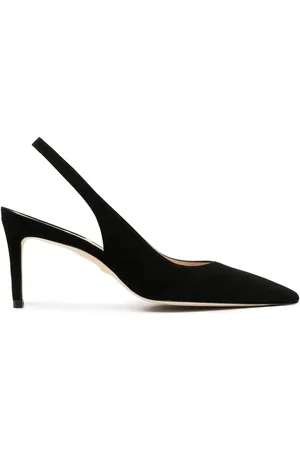 Stuart Weitzman Pointed 75mm suede slingback pumps