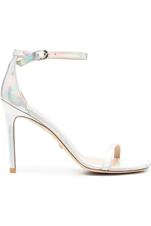 Stuart Weitzman Metallic-effect 100mm sandals