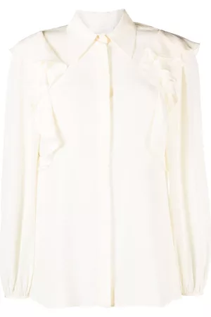 Chloé Draped panels bishop-sleeves blouse