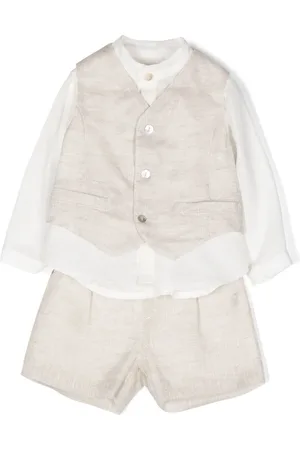 Mimilù Shirt waistcoat linen trouser set