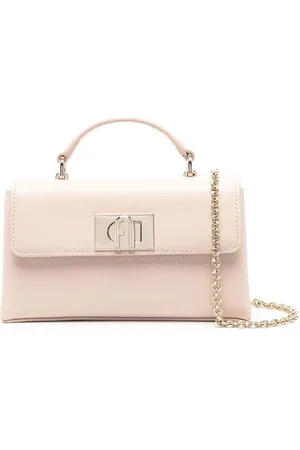 Furla Logo-buckle leather tote bag