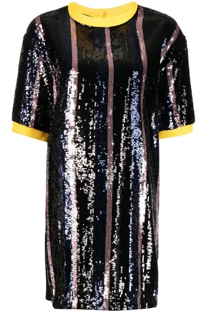 Plan C Sequin-design long T-shirt