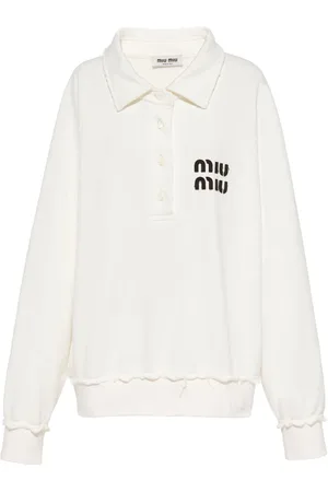 Miu Miu Logo-patch polo sweatshirt
