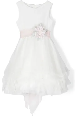 Mimilù Flower-applique tiered dress