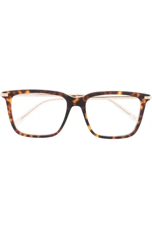 Boucheron Eyewear Tortoiseshell rectangle-frame glasses