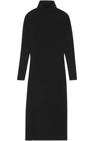 Saint Laurent Roll-neck midi dress