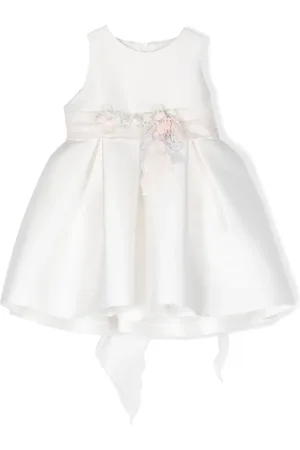 Mimilù Floral appliqué A-line dress