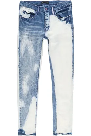 Purple Brand Paint-splatter straight-leg jeans