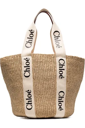Chloé Large Woody logo-strap tote bag