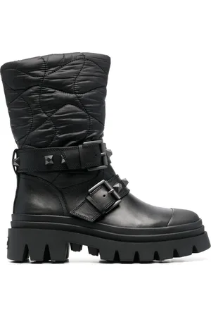 Ash Buckle-detail faux leather boots