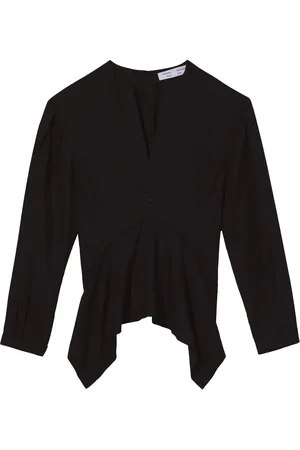 Proenza Schouler V-neck cotto poplin top