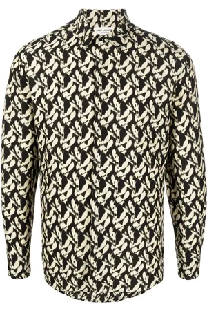 Saint Laurent Abstract-print cotton shirt