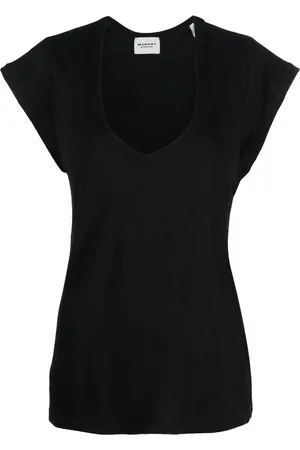 Isabel Marant Zankou linen short-sleeve top