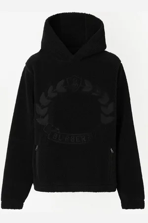 Burberry Oak Leaf Crest embroidered fleece hoodie