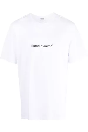 Msgm Slogan-print cotton T-shirt