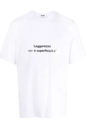 Msgm Slogan-print cotton T-shirt