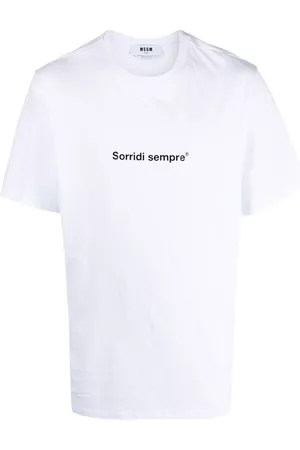 Msgm Slogan-print cotton T-shirt
