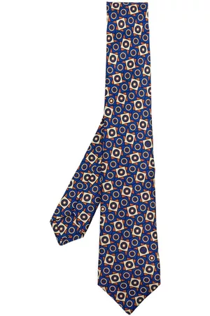 Kiton Men Bow Ties - Geometric patterned-jacquard tie