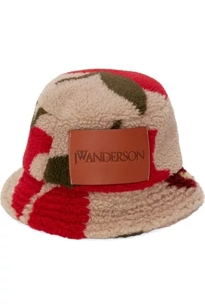 J.W.Anderson Hats - Logo-patch fleece bucket hat