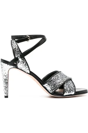 RED(V) 95mm glitter ankle-strap sandals