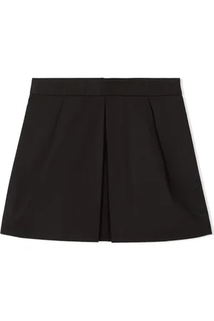 Burberry Logo-embroidered cotton twill skirt