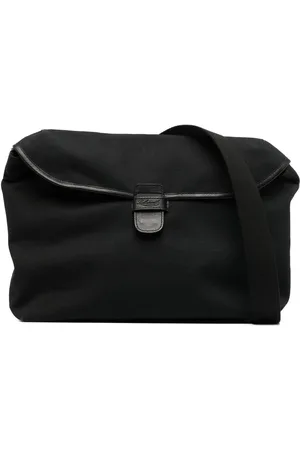 LEATHERSMITH OF LONDON Embossed-logo detail messenger bag