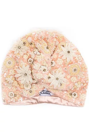 MaryJane Claverol Women Hair Accessories - Floral-pattern beaded turban