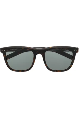 Montblanc Tortoiseshell square-frame sunglasses