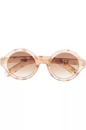 Molo Sunglasses - Smiley-print round-frame sunglasses