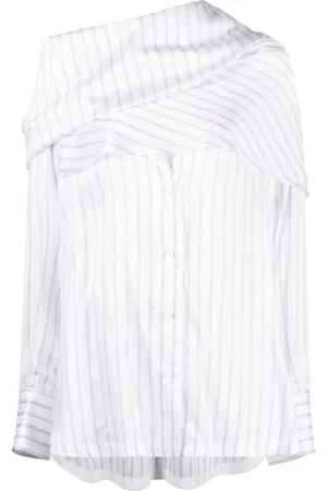 The Attico Striped asymmetric shirt