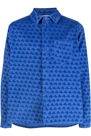 ERL All-over logo print corduroy shirt