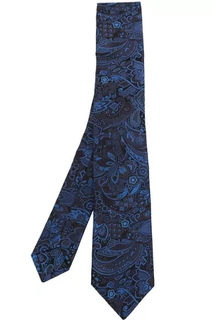 Kiton Men Bow Ties - Floral-jacquard silk tie
