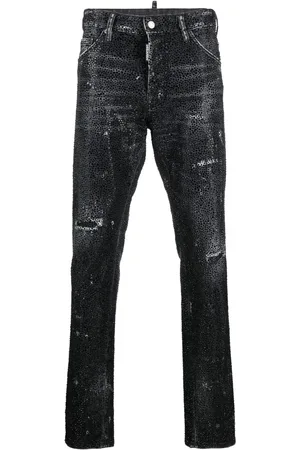 Dsquared2 Crystal-embellished straight-leg jeans