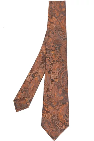 Kiton Floral-jacquard silk tie