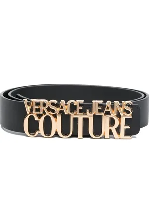 VERSACE Logo-detail leather belt