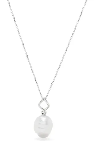 Maria Black Twister rhodium plating necklace
