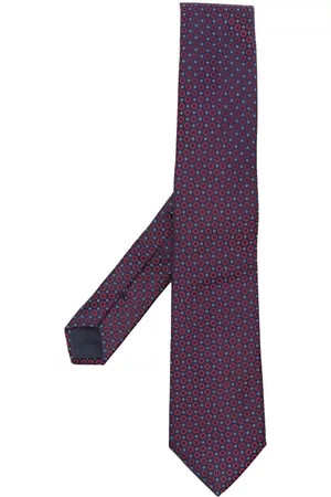 Armani Men Bow Ties - Geometric-print silk tie