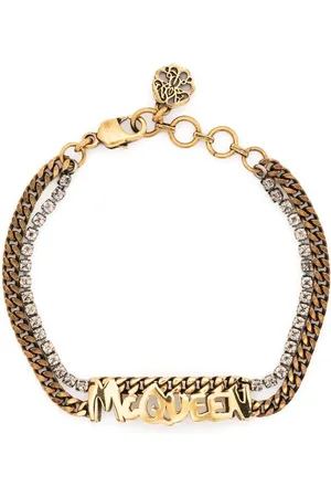 Alexander McQueen Logo-lettering chain bracelet