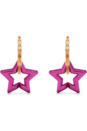 VERSACE Greca star-shaped drop earrings