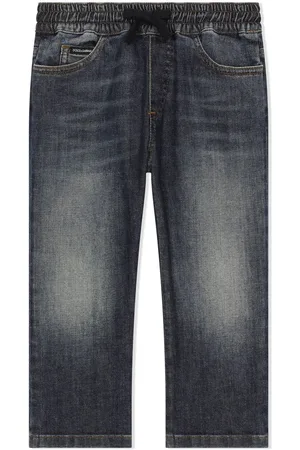 Dolce & Gabbana Logo-appliqué straight-leg jeans