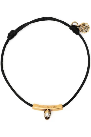 Alexander McQueen Logo-engraved skull charm bracelet
