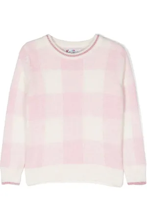 MC2 SAINT BARTH Gingham-knit crew-neck jumper