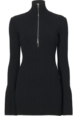 Proenza Schouler Half-zip rib knit top