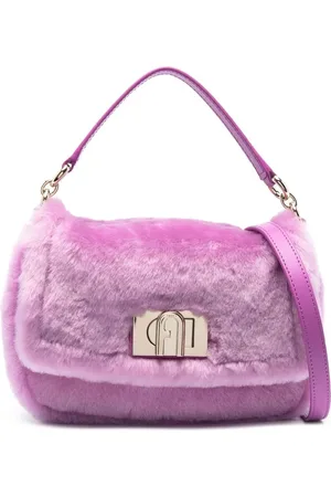 Furla Shearling satchel bag