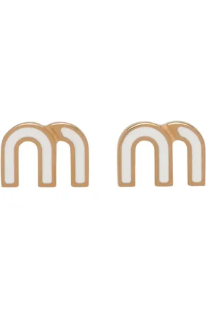 Miu Miu Logo-plaque stud earrings