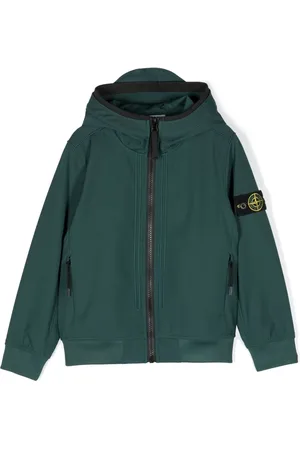 Stone Island Logo-patch hooded jacket